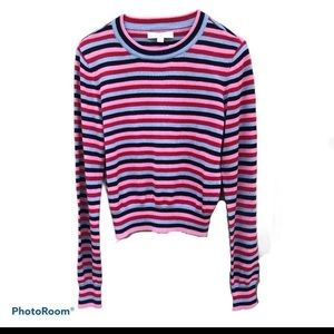 NWT Spiritual Gangster Pink Striped Sweater Small
